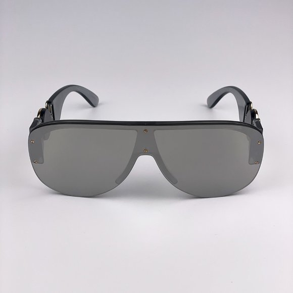 Versace VE4391 311/6G Sunglasses Clear Gray Silver Mirrored Shield Unisex main image 8
